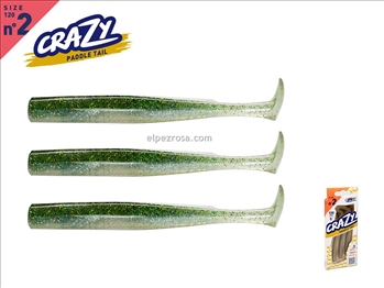 Crazy Paddle Tail 120 - 3 cuerpos - Ghost Minnow