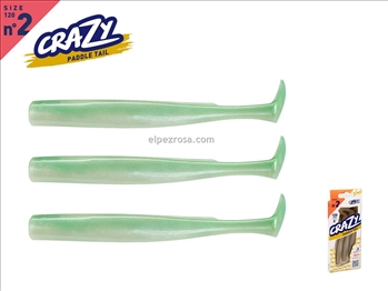 Crazy Paddle Tail 120 - 3 cuerpos - Pearl Green