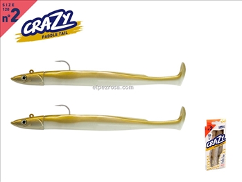 Crazy Paddle Tail 120 - Doble Combo - Off Shore - 15g - Gold
