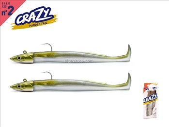 Crazy Paddle Tail 120 - Doble Combo - Off Shore - 15g - Khaki
