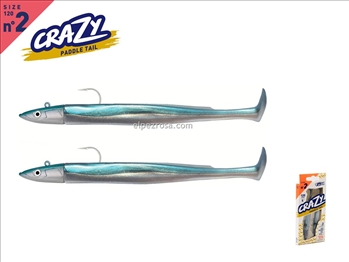 Crazy Paddle Tail 120 - Doble Combo - Off Shore - 15g - Pearl Blue
