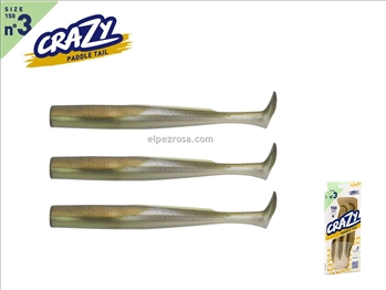 Crazy Paddle Tail 150 - 3 cuerpos - Khaki