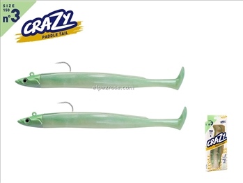 Crazy Paddle Tail 150 - Doble Combo - Shore - 10g - Pearl Green