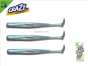 Crazy Paddle Tail 180 - 3 cuerpos - Blue pearl