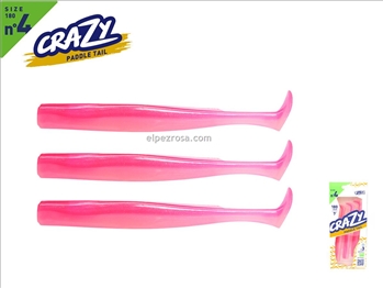 Crazy Paddle Tail 180 - 3 cuerpos - Fluo Pink